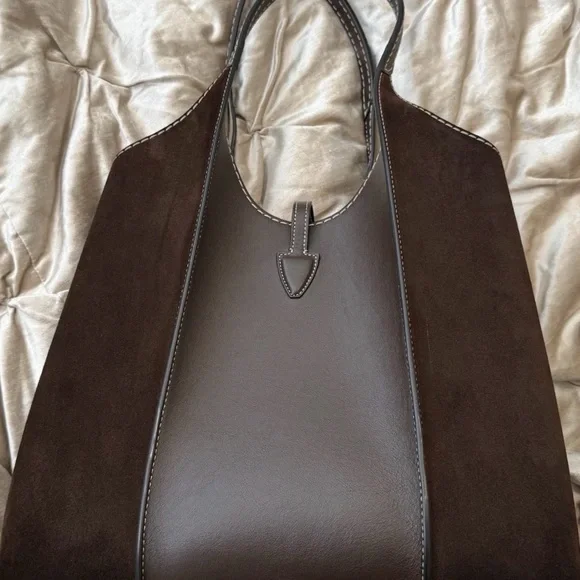 Tod's Suede and Leather Shoulder Bag w/ Gold. would trade for a YSL bag possibly - Picture 4 of 6